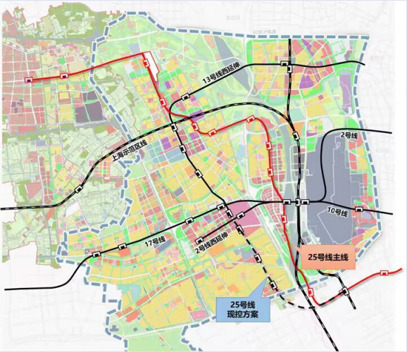 25号线地铁线路图上海图片