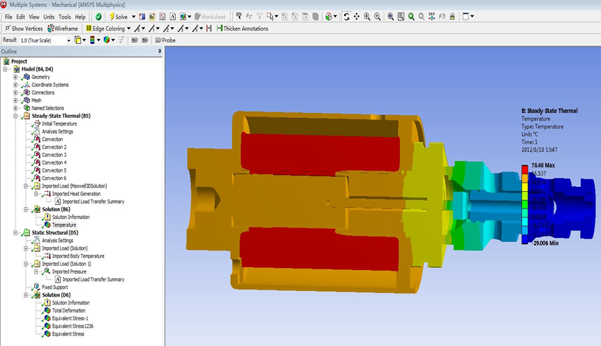 电磁阀“电磁-温度-流体-应力”多物理域耦合仿真分析的图13