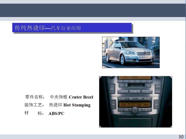 汽車熱燙印、模內(nèi)轉(zhuǎn)印、空氣熱轉(zhuǎn)印工藝介紹的圖31