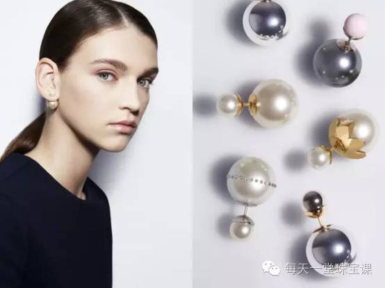 在2015年的秋冬季,这款珍珠耳钉是爆款,灵感来源于部落饰品,用大小不