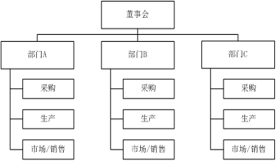 分散采购的组织结构:③企业各部门的生产,运营具有独特的形式,相互