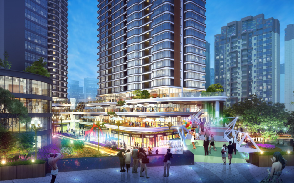 近些年,这种层层退台的街区式商业,越来越火,譬如成都的万象城.