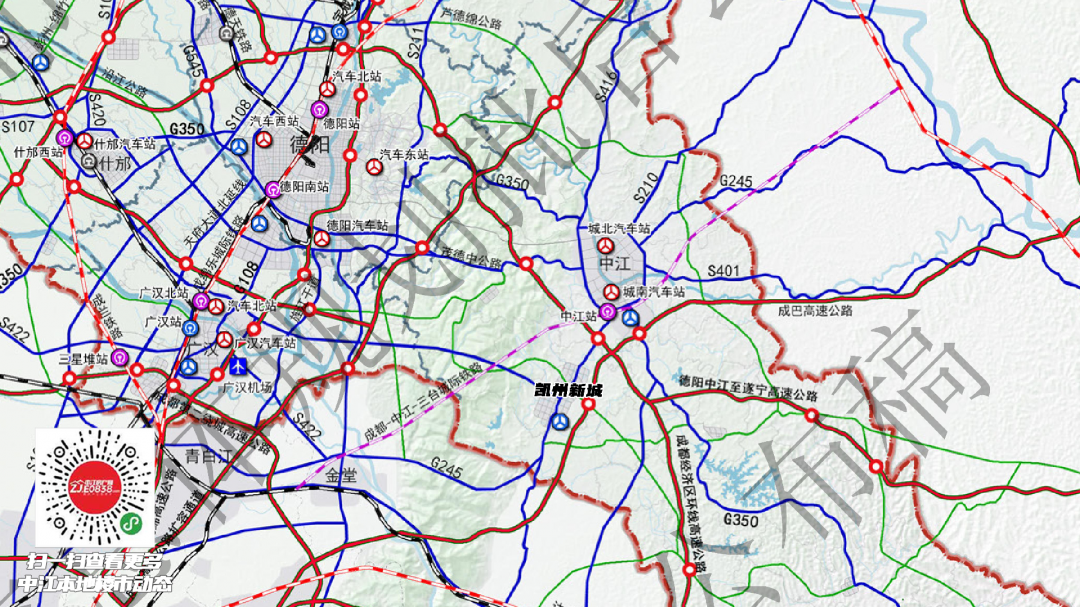 成都-中江-三台城际高铁等众多道路铁路交通项目都已将加速建设或规划