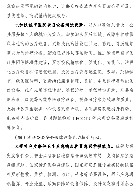 ​最新医疗设备升级方案出炉，这些设备迎来配置潮。