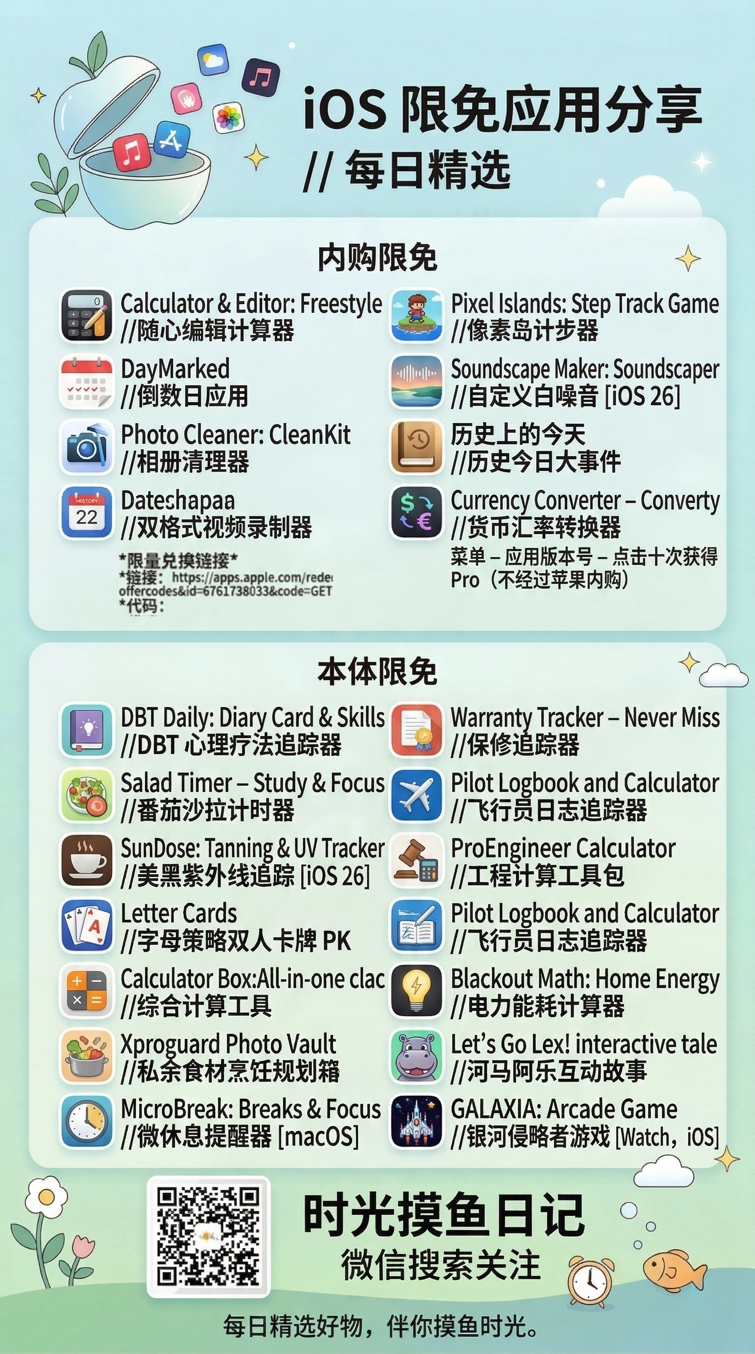 【iOS/macOS】苹果App Store商店每日限免应用-2026/04/13