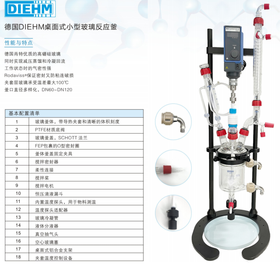 DIEHM/蒂姆 石英/玻璃反應(yīng)釜