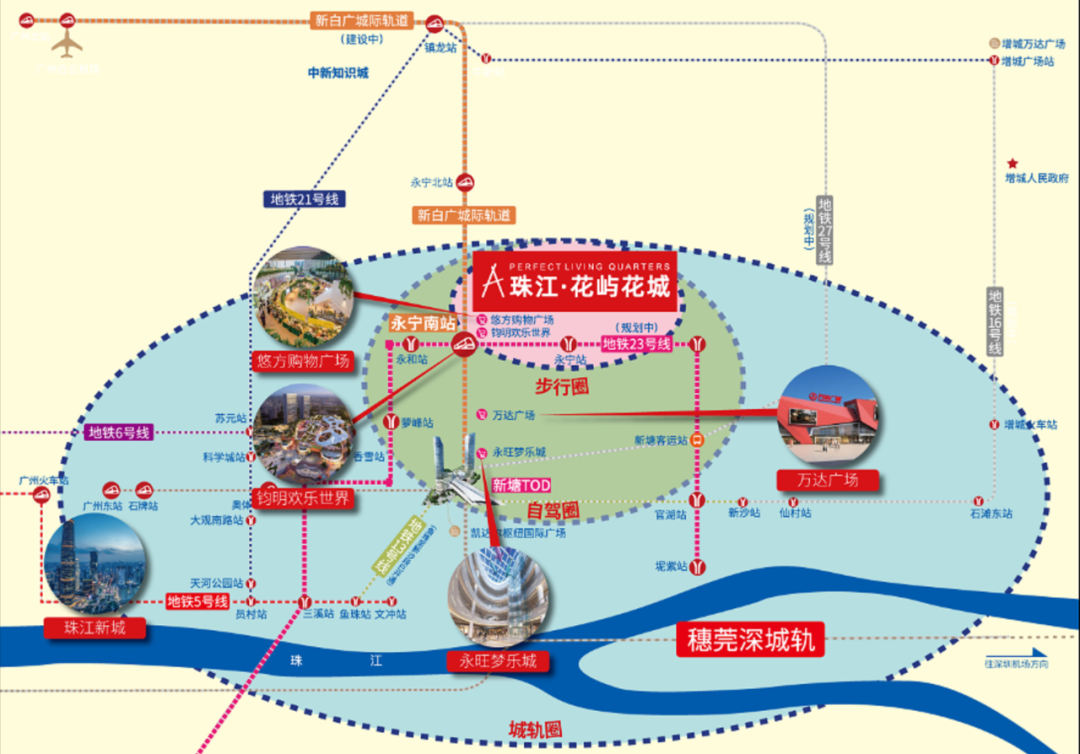 增城永宁【珠江花屿花城】面积79-98㎡不限购，三房总价120万！