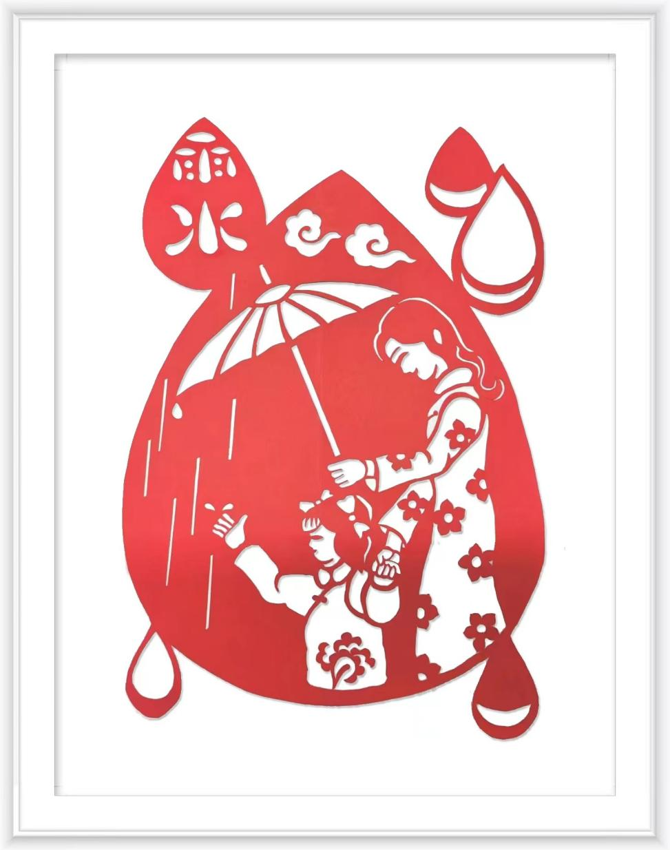 用剪纸来表现"雨水"节气究竟有多妙?