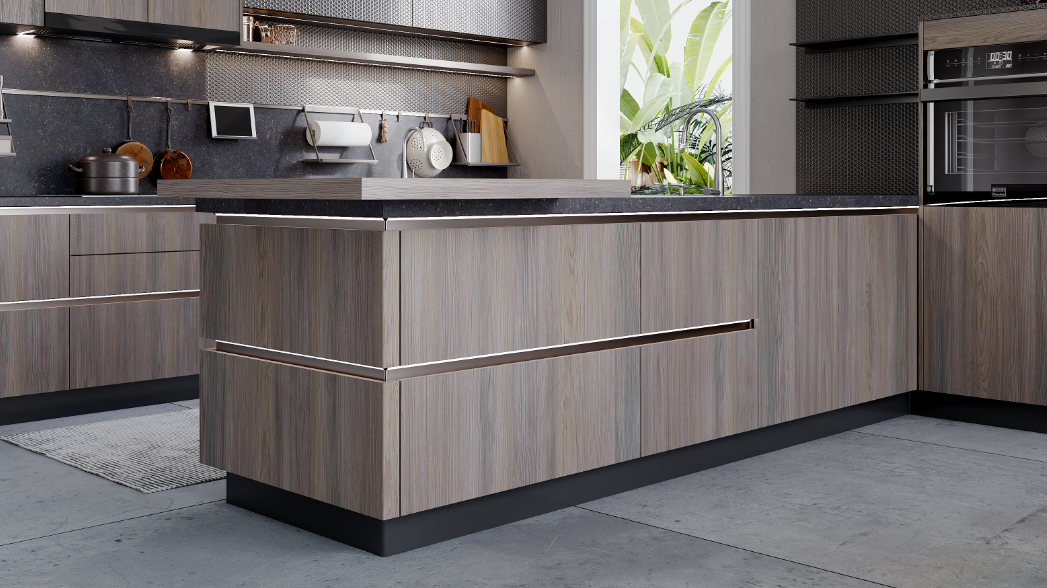 Poppy Seed Gray Kitchen Cabinet