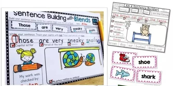 【免费资源分享】230页超有趣的《Sentence Building》英语造句作业纸有效帮孩子提升英语造句能力！