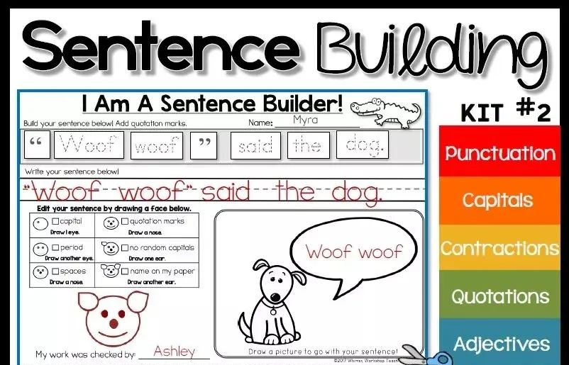 【免费资源分享】230页超有趣的《Sentence Building》英语造句作业纸有效帮孩子提升英语造句能力！