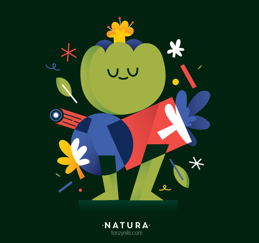 意大利插画师fonzynils趣味图形插画