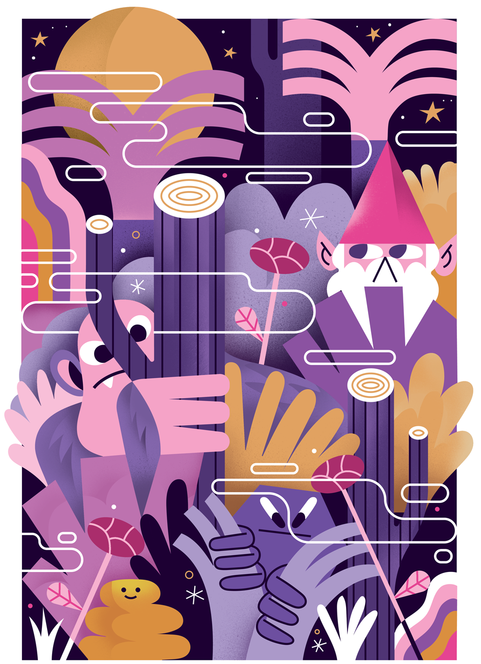 意大利插画师fonzynils趣味图形插画