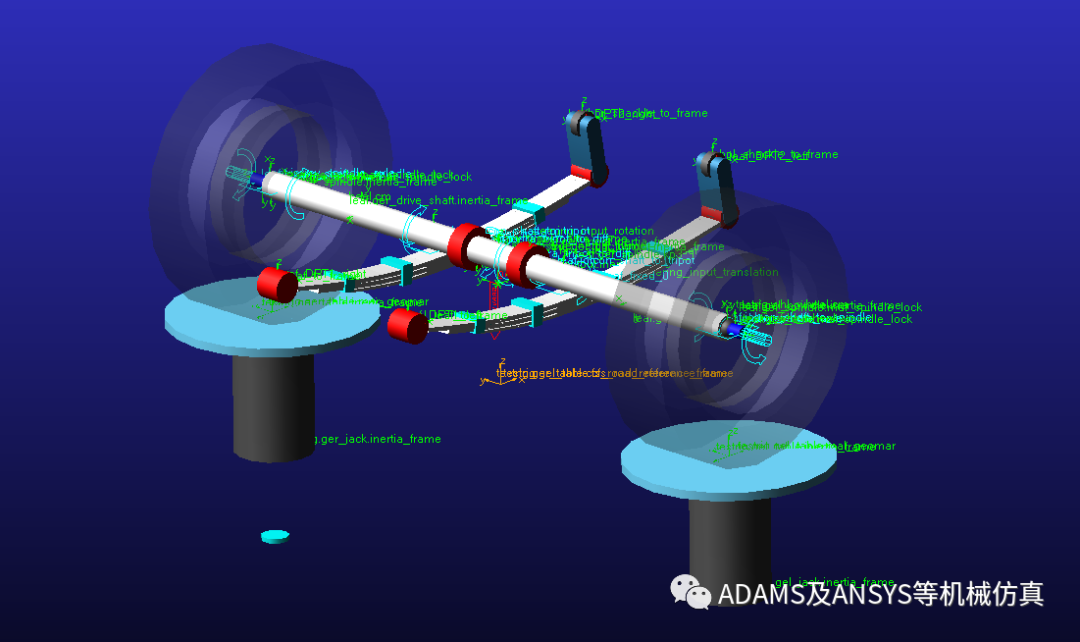 ADAMS板簧悬架的简单仿真过程的图13