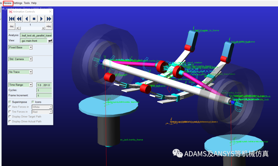 ADAMS板簧悬架的简单仿真过程的图15