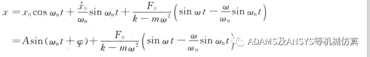 Adams模拟单自由度系统强迫振动的图14