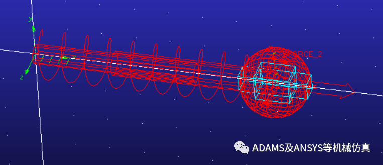 Adams模拟单自由度系统强迫振动的图4