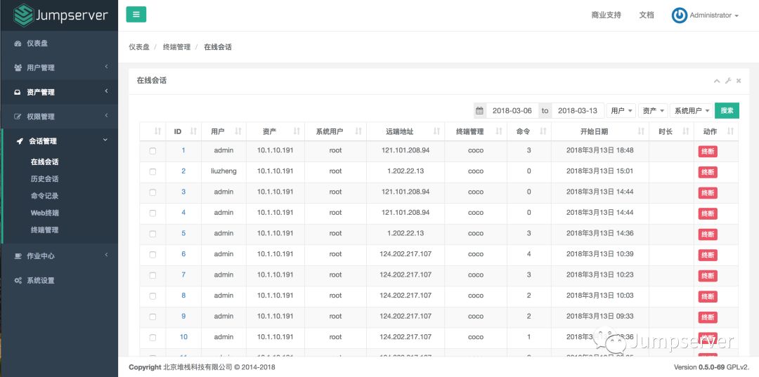 【导师产品】基于 Python3 的开源堡垒机 Jumpserver v1.0正式发布