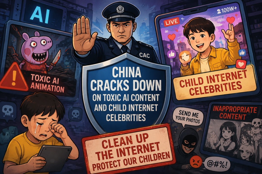 China's 4-Month Crackdown on Toxic AI Cartoons & Child Influencers