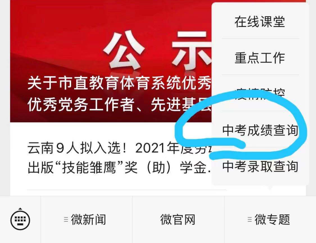 中考云南查询成绩怎么查_中考云南查询成绩网站_云南中考成绩查询