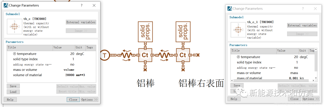 Amesim仿真实例教程——热传导基础案例：导热铝棒的图10