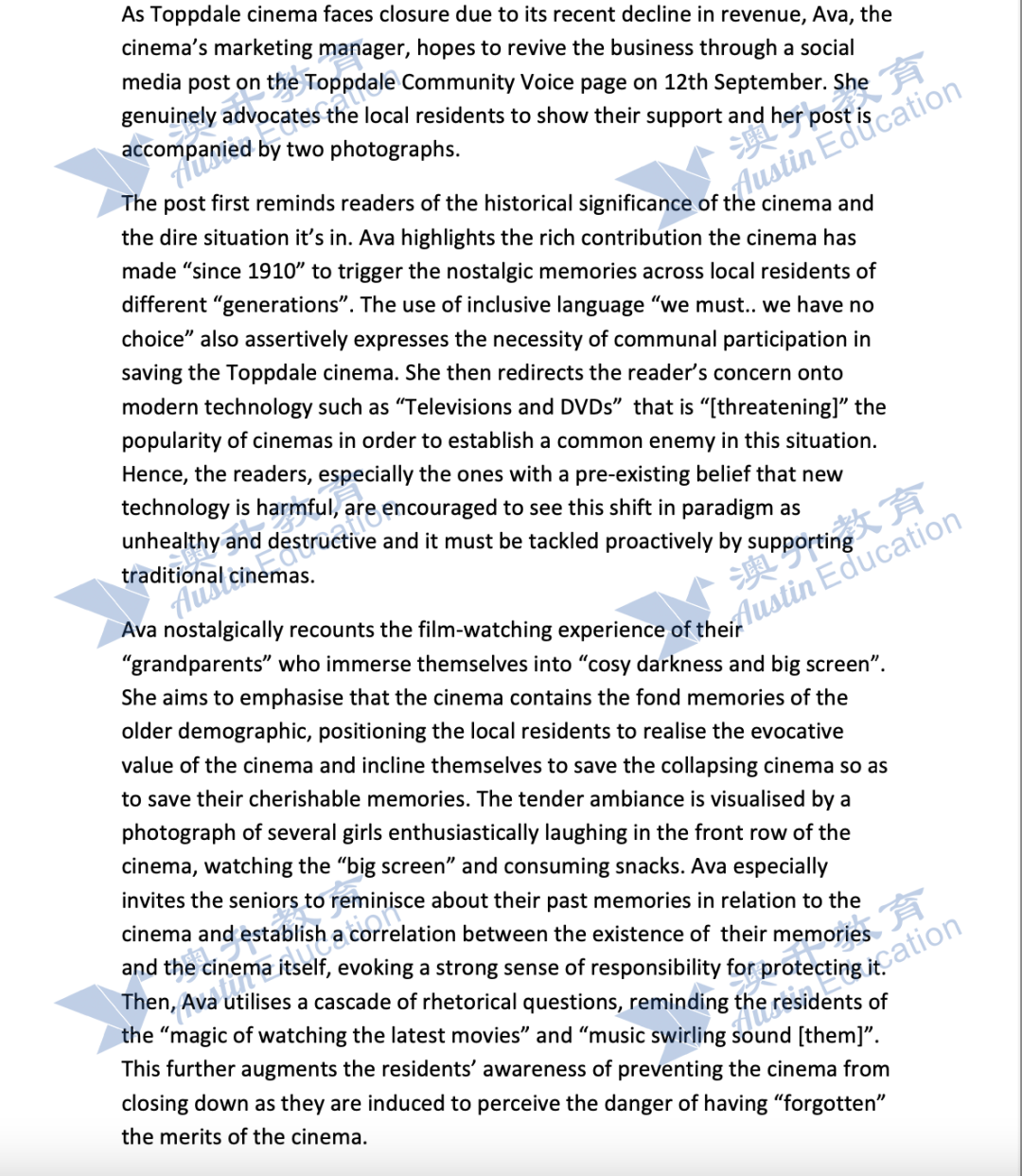 VCE English Exam 2021