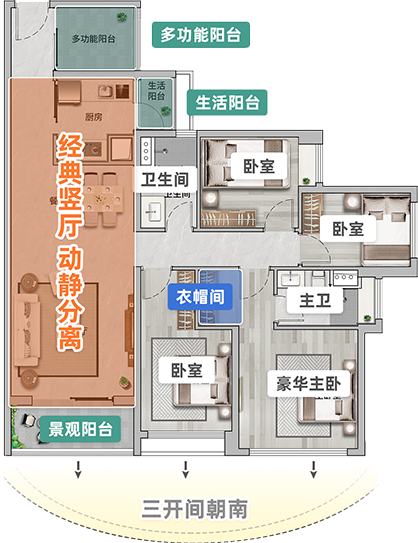 广州天河【珠江花城】88㎡四房加推，总价500万！