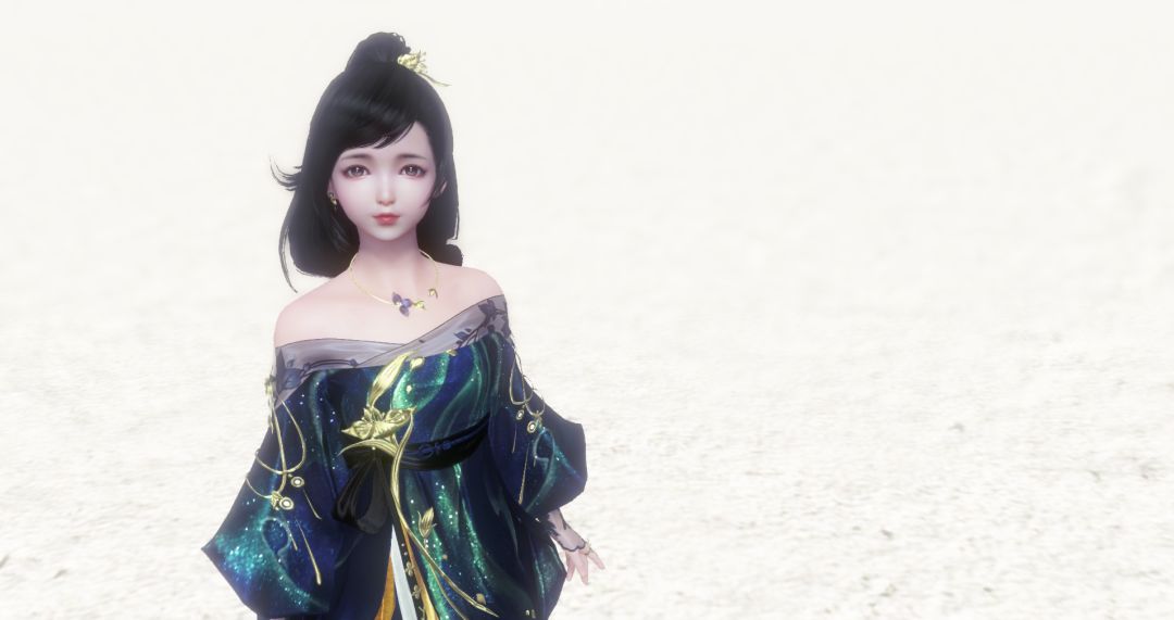 "寂夜星霜"为首套以星砂绸为主要材质的