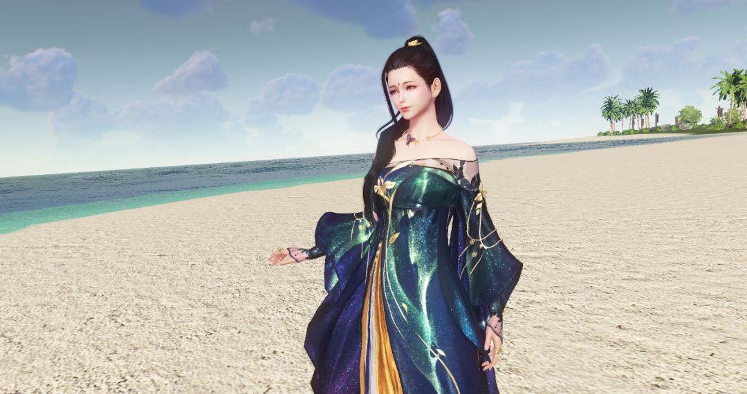 "寂夜星霜"为首套以星砂绸为主要材质的