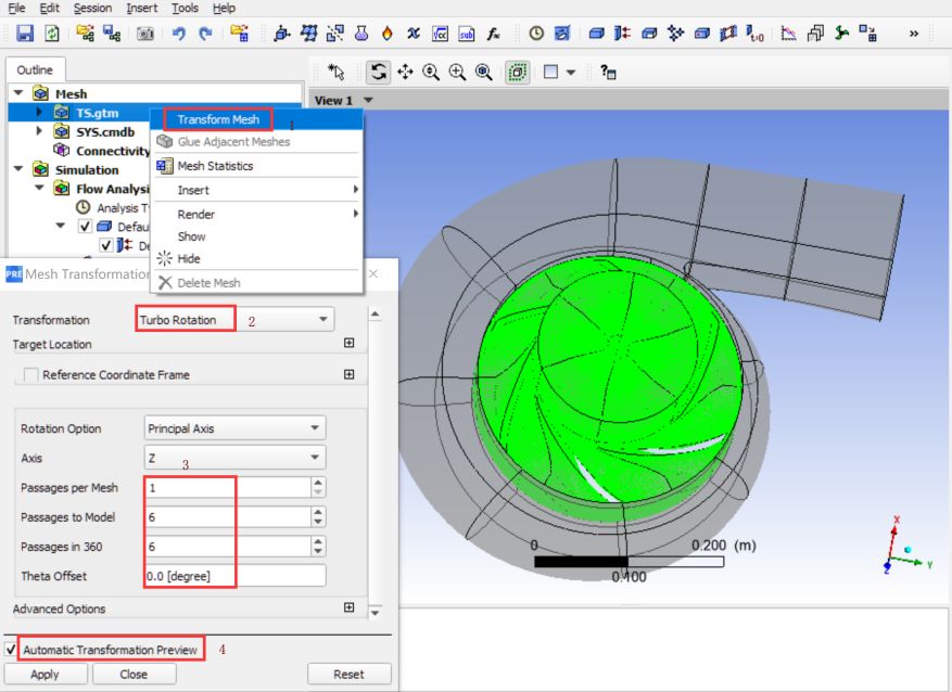 ANSYS CFX 带蜗壳离心泵性能仿真分析的图4