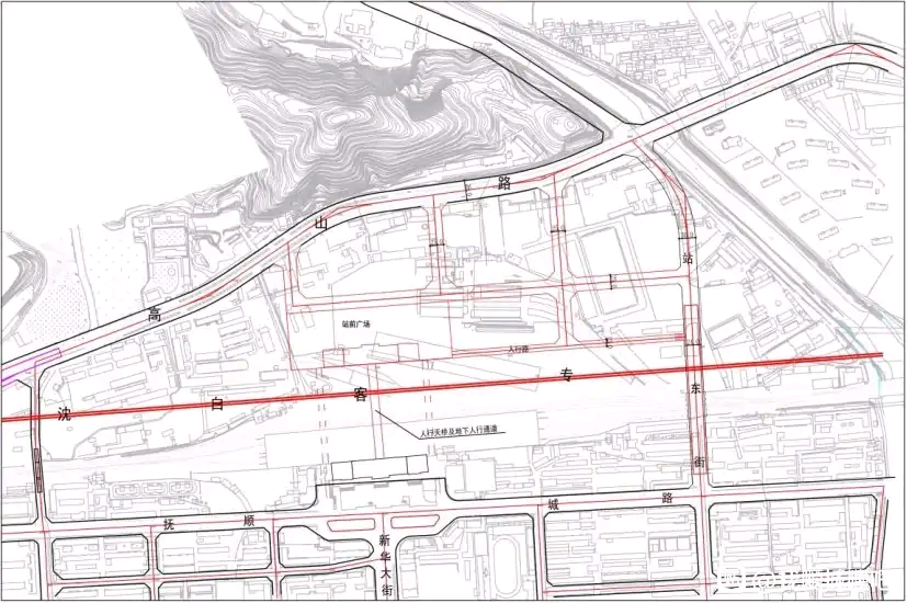 沈白高铁抚顺北站规划图