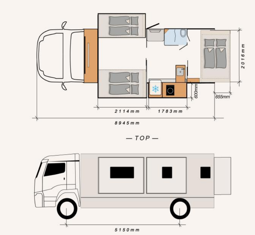 剧组专用房车——大驰房车福星系列f700,让你体验家的温馨!