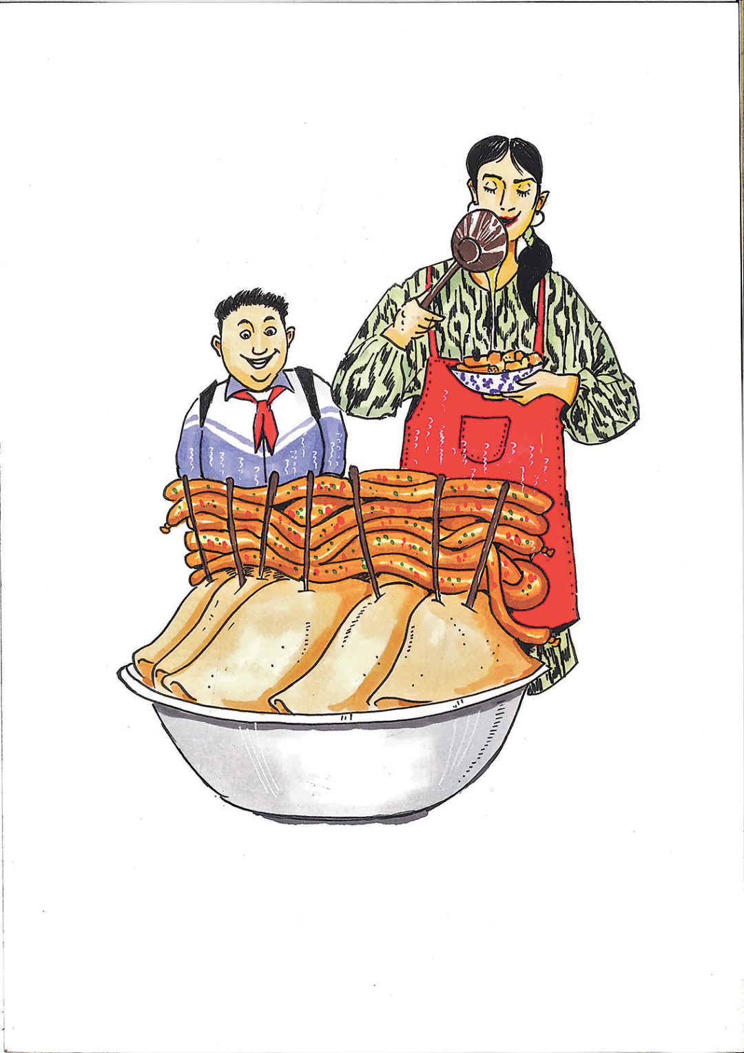 手绘丨喀什美食:总有一道满足你挑剔的味蕾-中新网·新疆