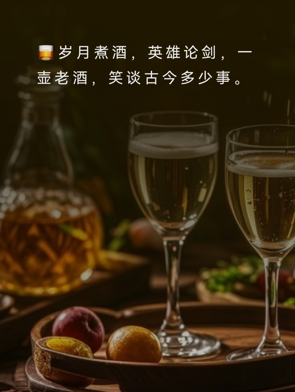 酒文化优美句子一字不见酒