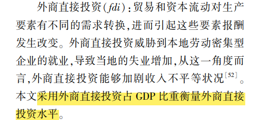 全國各省-外商直接投資水平