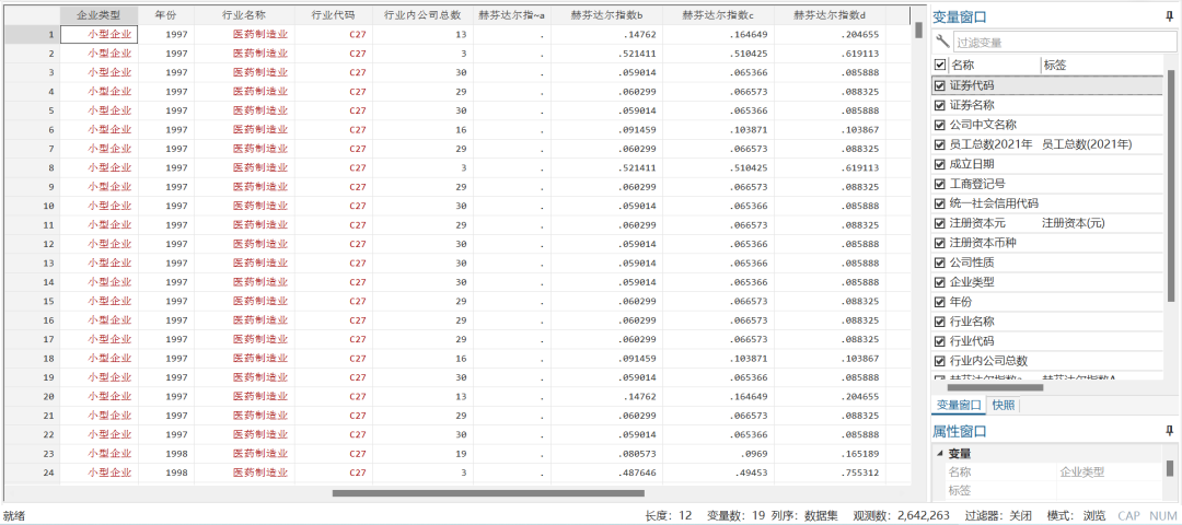 上市公司-赫芬达尔指数