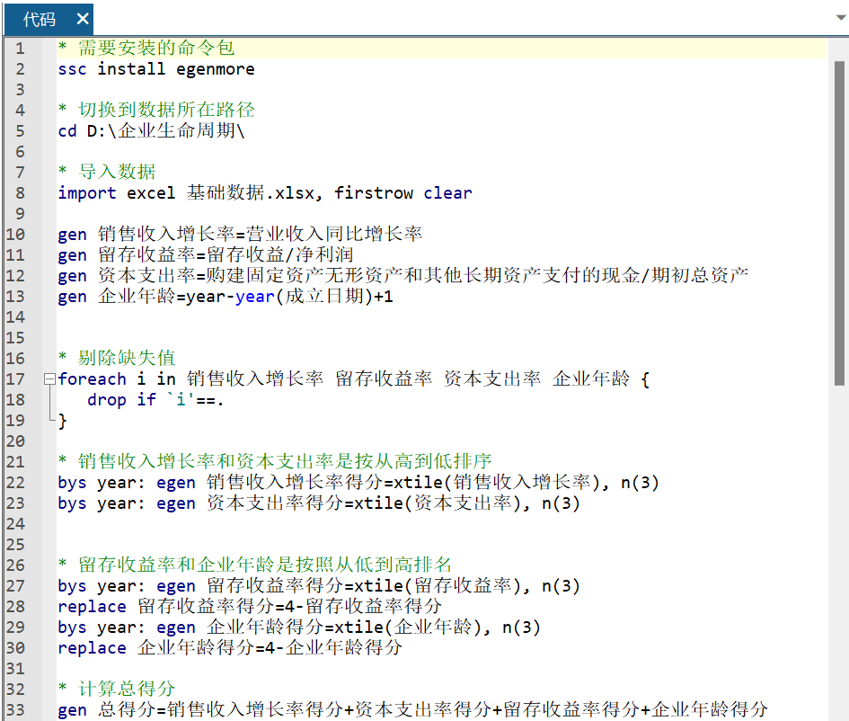 【數據+代碼】上市公司-企業生命周期數據