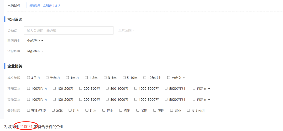 金融发展 | 金融许可企业信息库