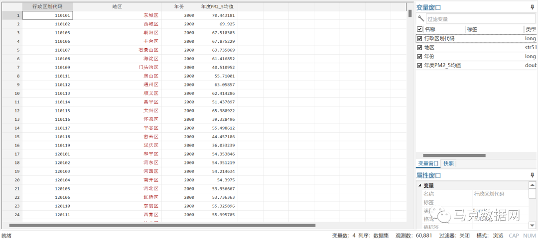全国省、市、县PM2.5数据