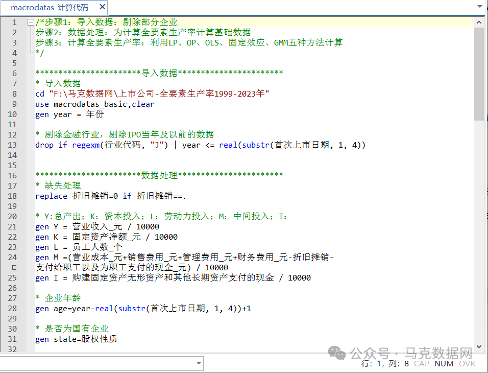 更新！上市公司-全要素生产率