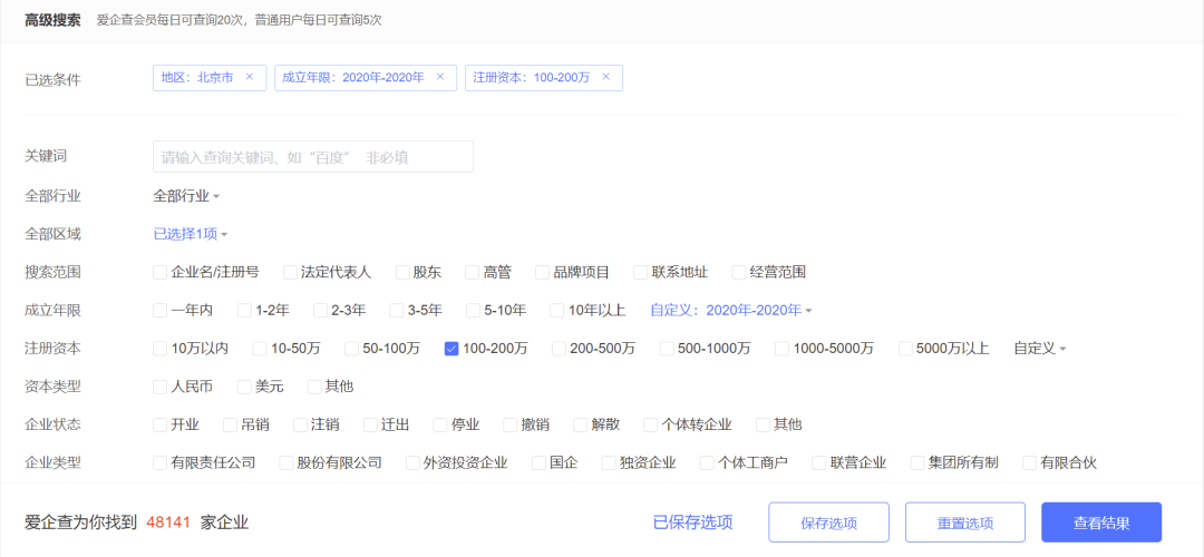 分城市分規模-新注冊企業統計數據