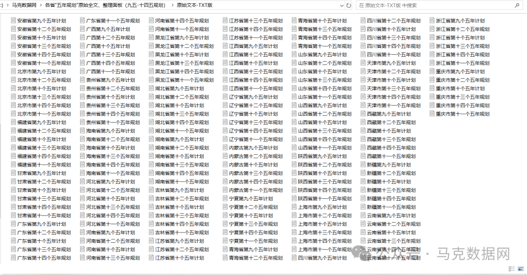 各省“五年规划”-原始全文、整理面板