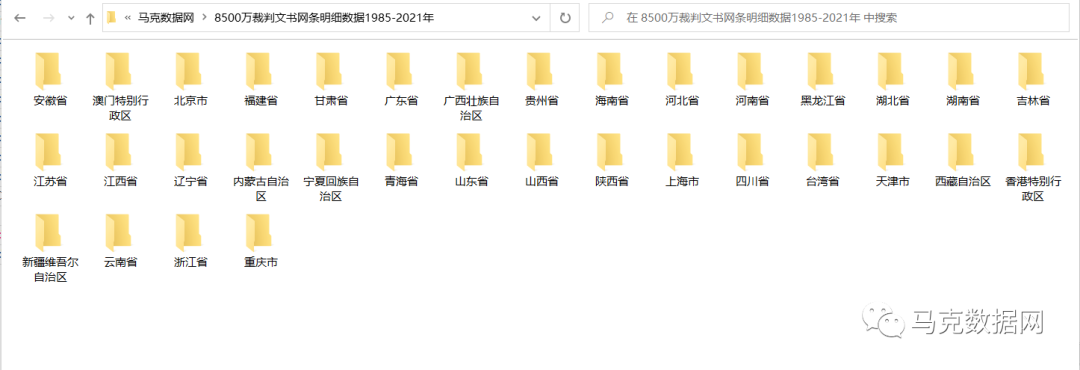 【8500萬】中國裁判文書全量明細數據