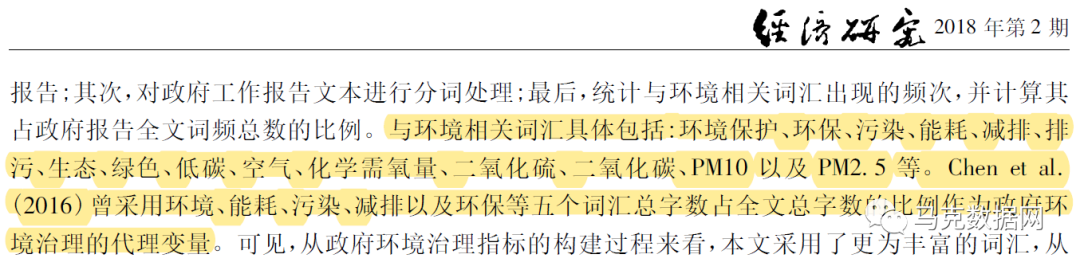 環境規制力度 | 政府工作報告-15個文本詞頻