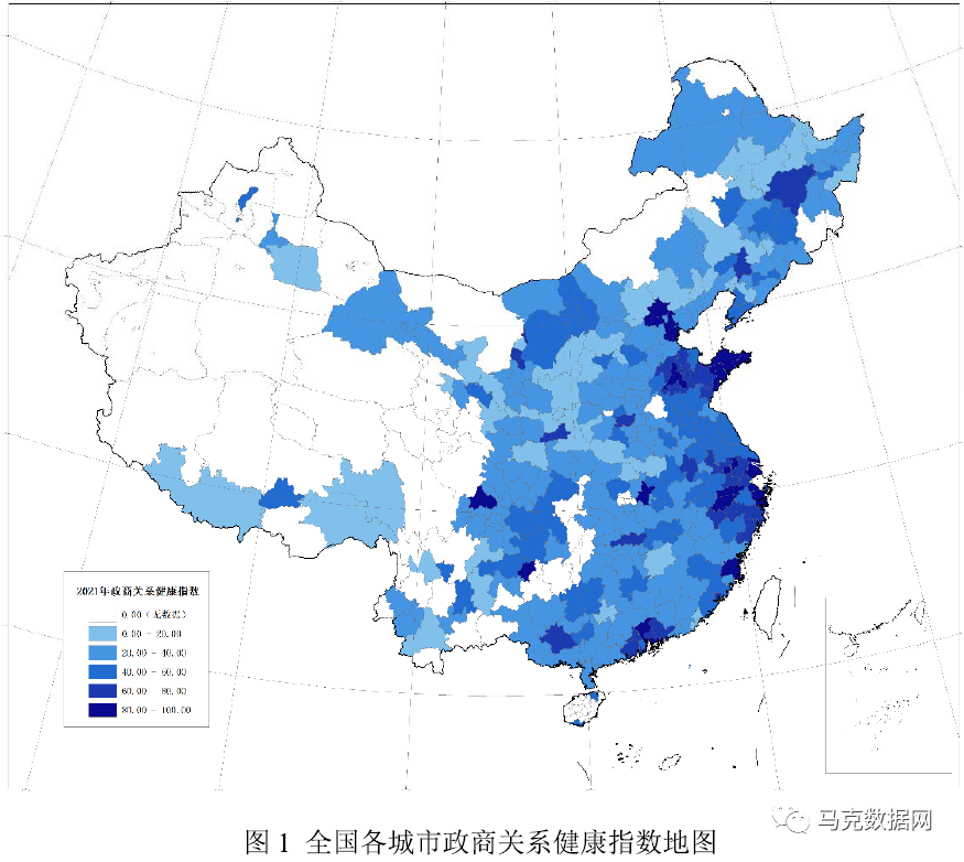 中国城市政商关系健康总指数、分指数