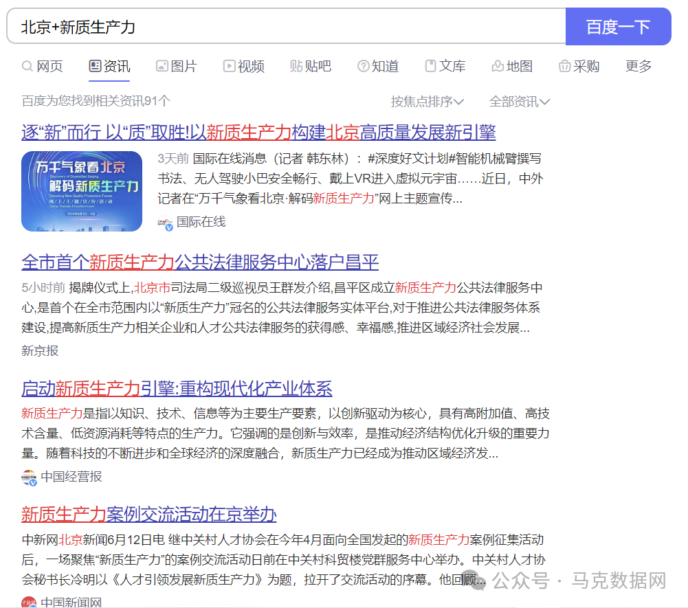 如何衡量地级市新质生产力水平？基于百度新闻数据