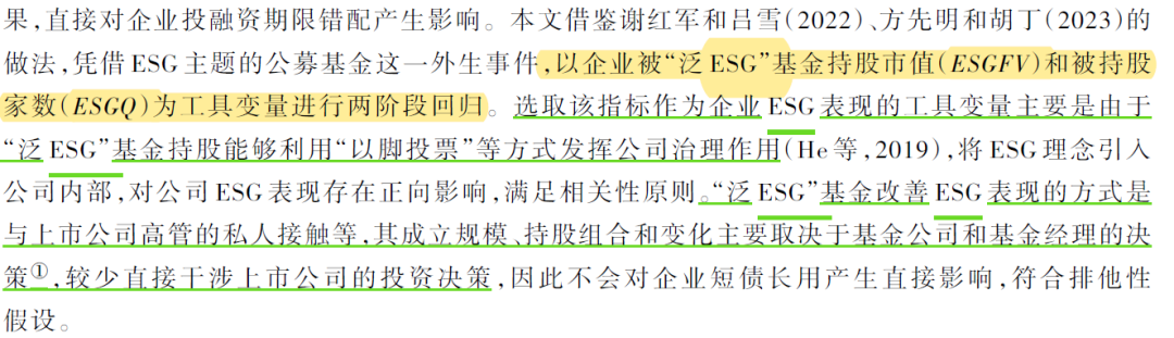 工具变量-ESG基金持股数据