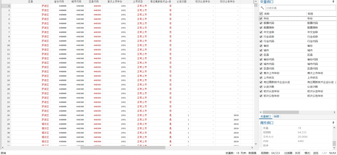 上市公司-高新技术资质认定数据