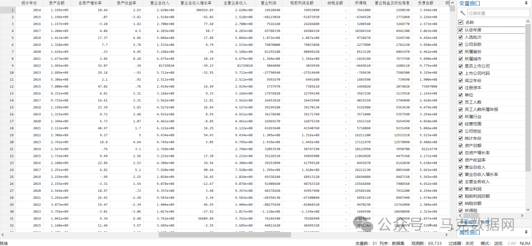 专精特新小巨人-财务面板数据