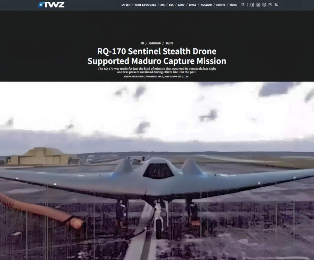 RQ-170隐身无人机。图/美国“战区”网站    